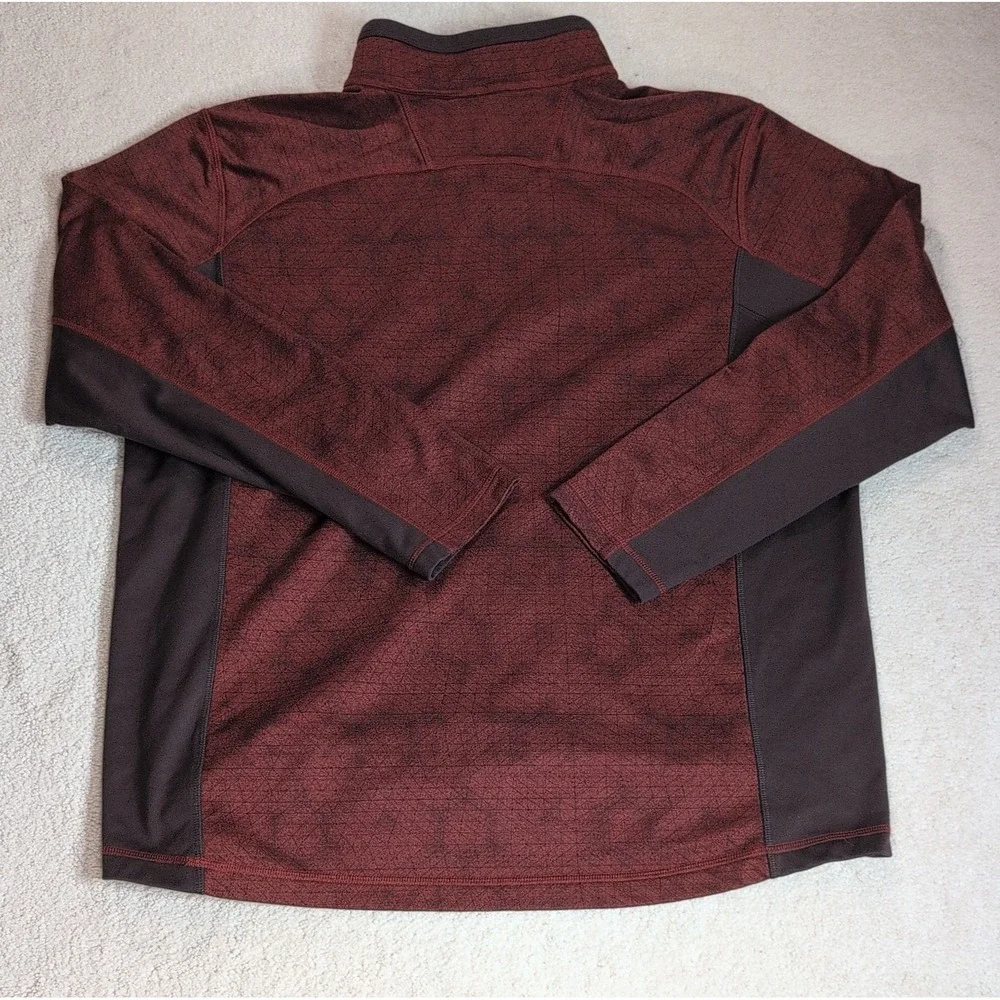The North Face Performance Quarter Zip Fleece Jacket Mens XXL Burnt Orange